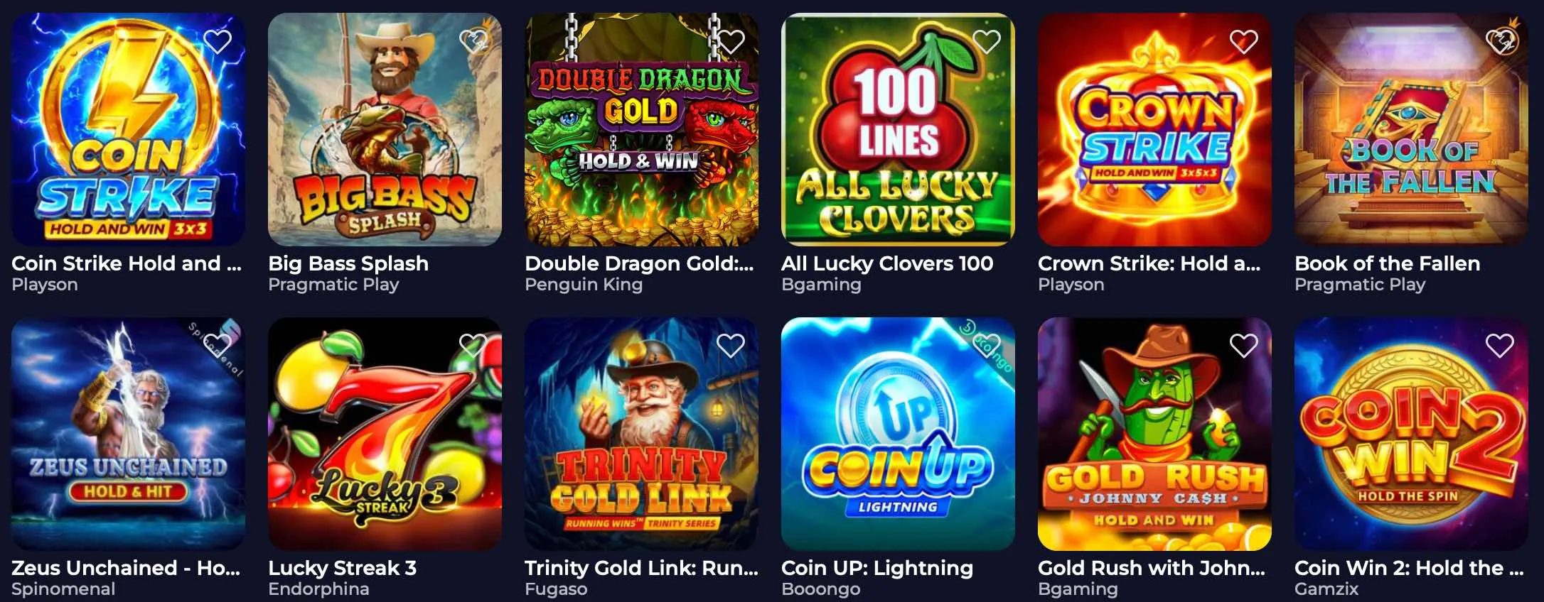 Spelaanbod online casino B7